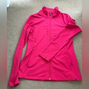 Women's hot pink Under Armour compression jacket